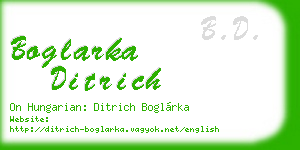boglarka ditrich business card
